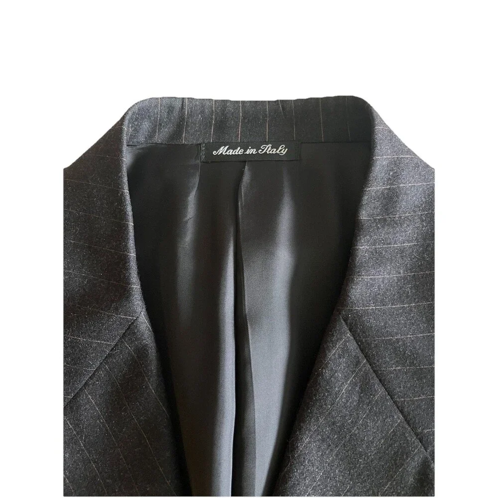PAL ZILERI Guabello Men 42-44R Blazer Designer Wool Pinstripe Suit Jacket Italy